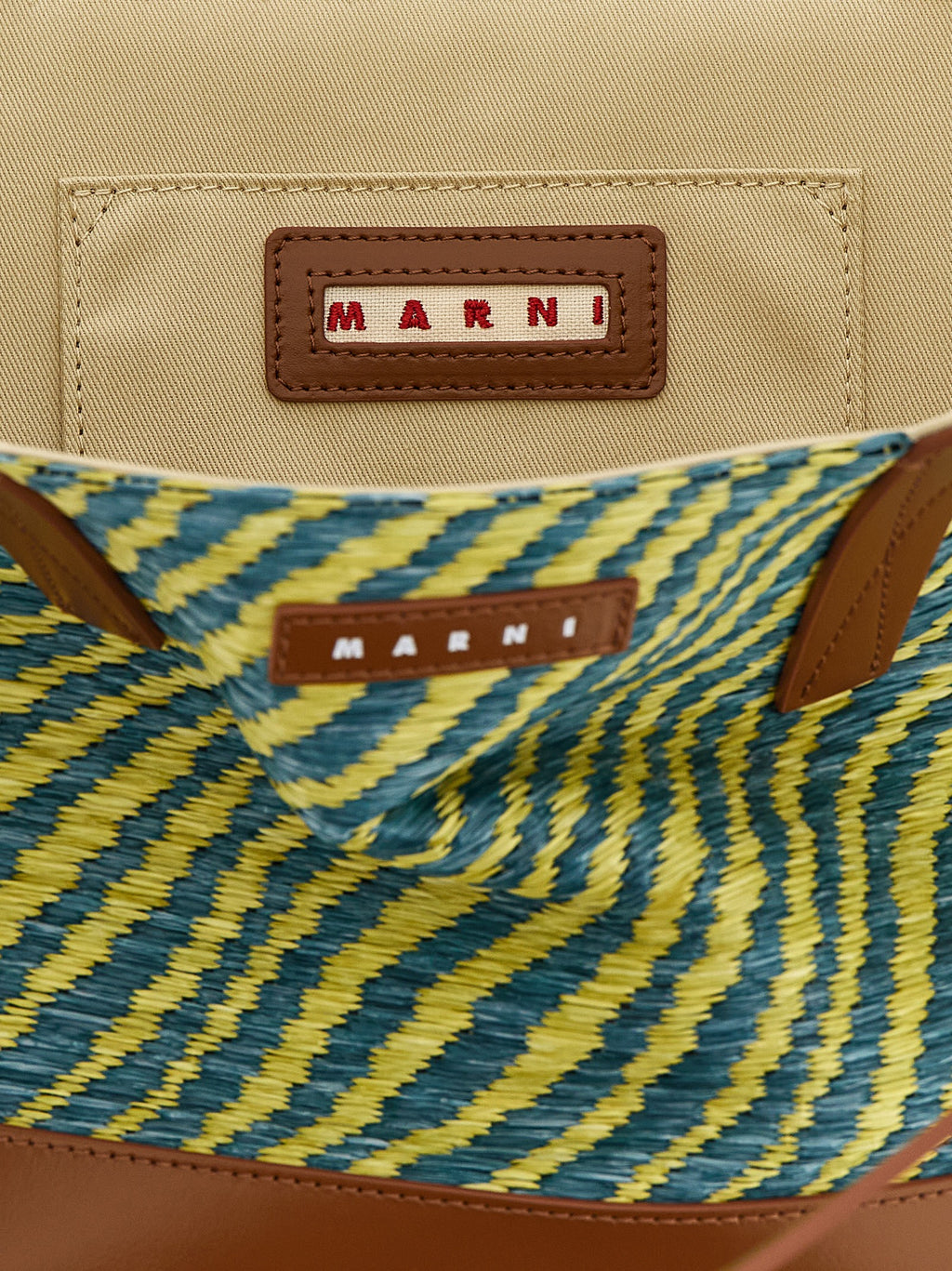 Marni Bicolor Polyamide Tote Bag