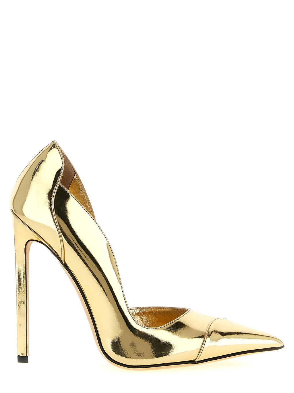 Jimmy Choo Gold Leather High Heel Pumps