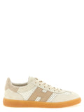 Hogan Beige Cotton Low Top Sneakers