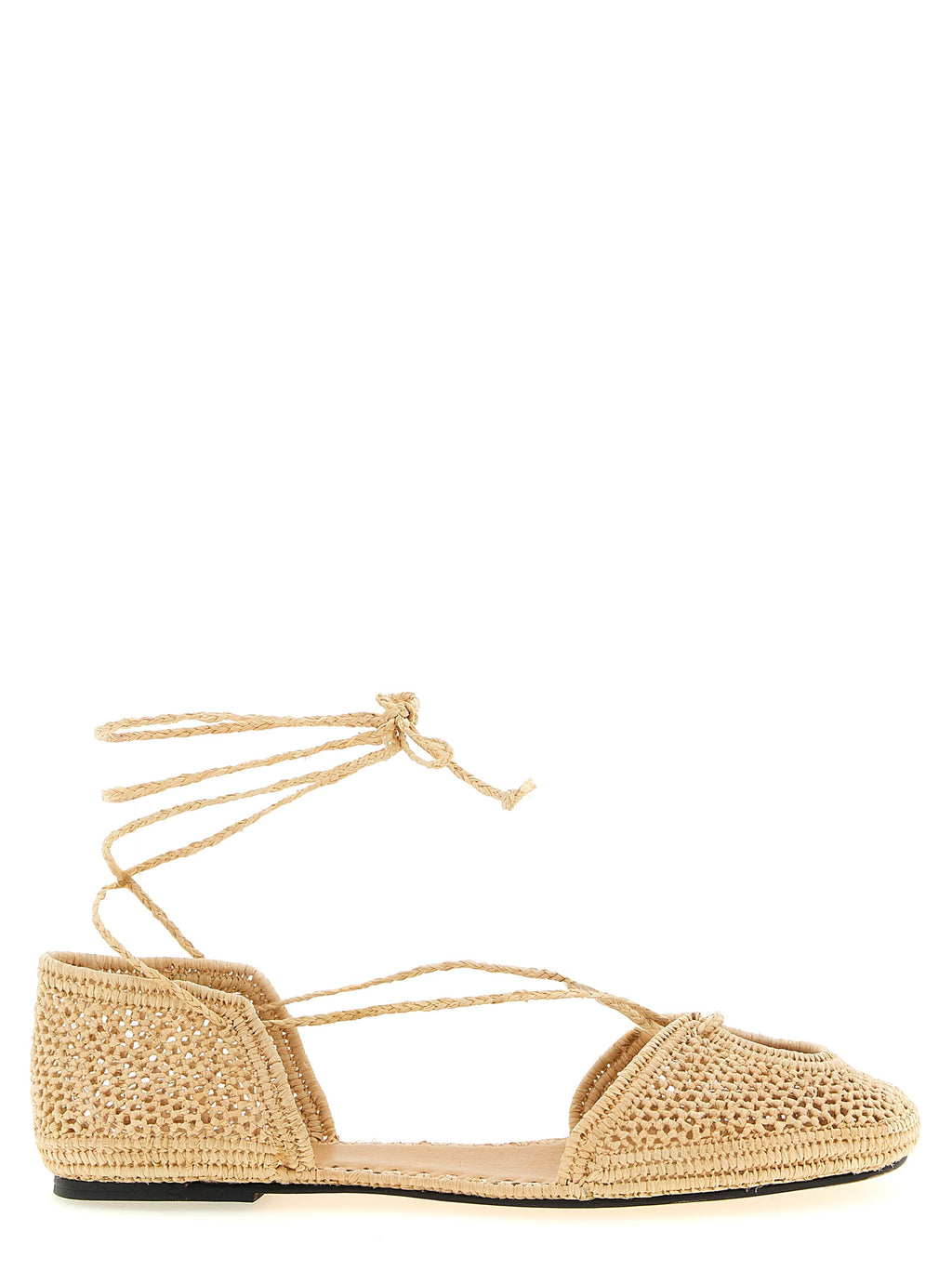 ODISSI Beige Viscose Ballet Flats