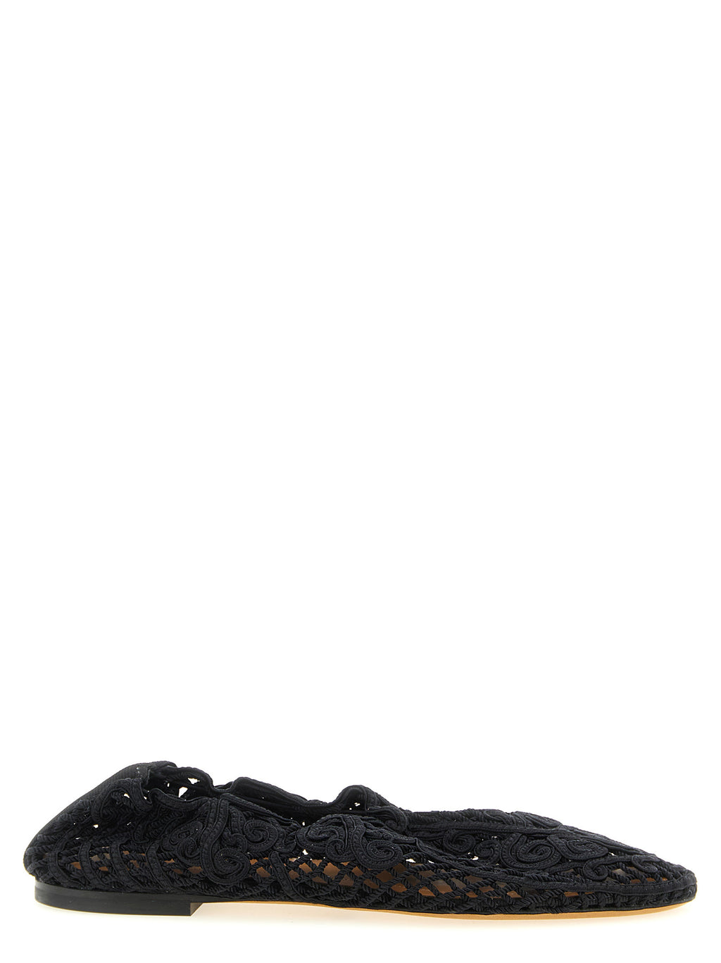 ODISSI Black Polyester Ballet Flats