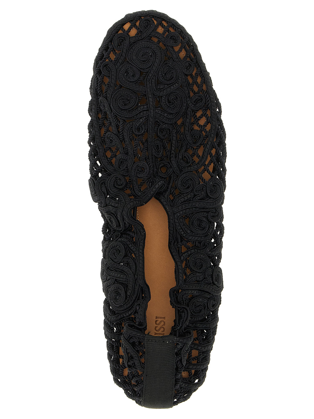 ODISSI Black Polyester Ballet Flats