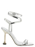 Stuart Weitzman Silver Polyethylene Stiletto Heel Sandals