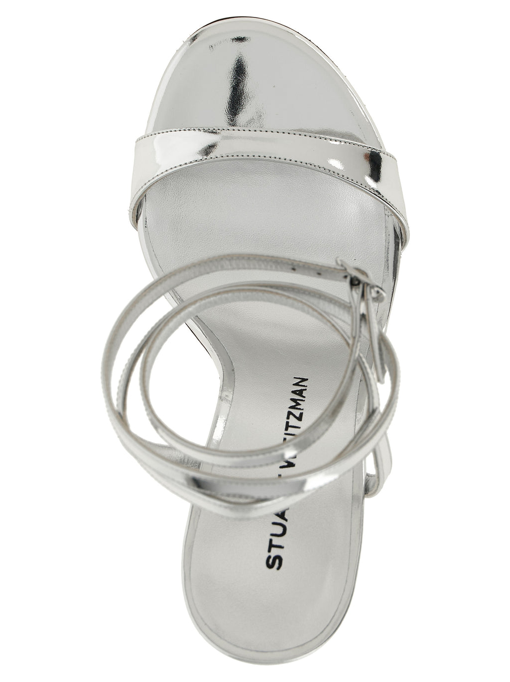 Stuart Weitzman Silver Polyethylene Stiletto Heel Sandals