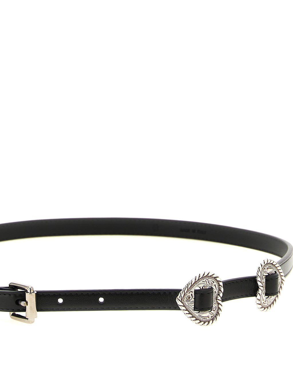 KATE CATE Black Calfskin Regular Belt