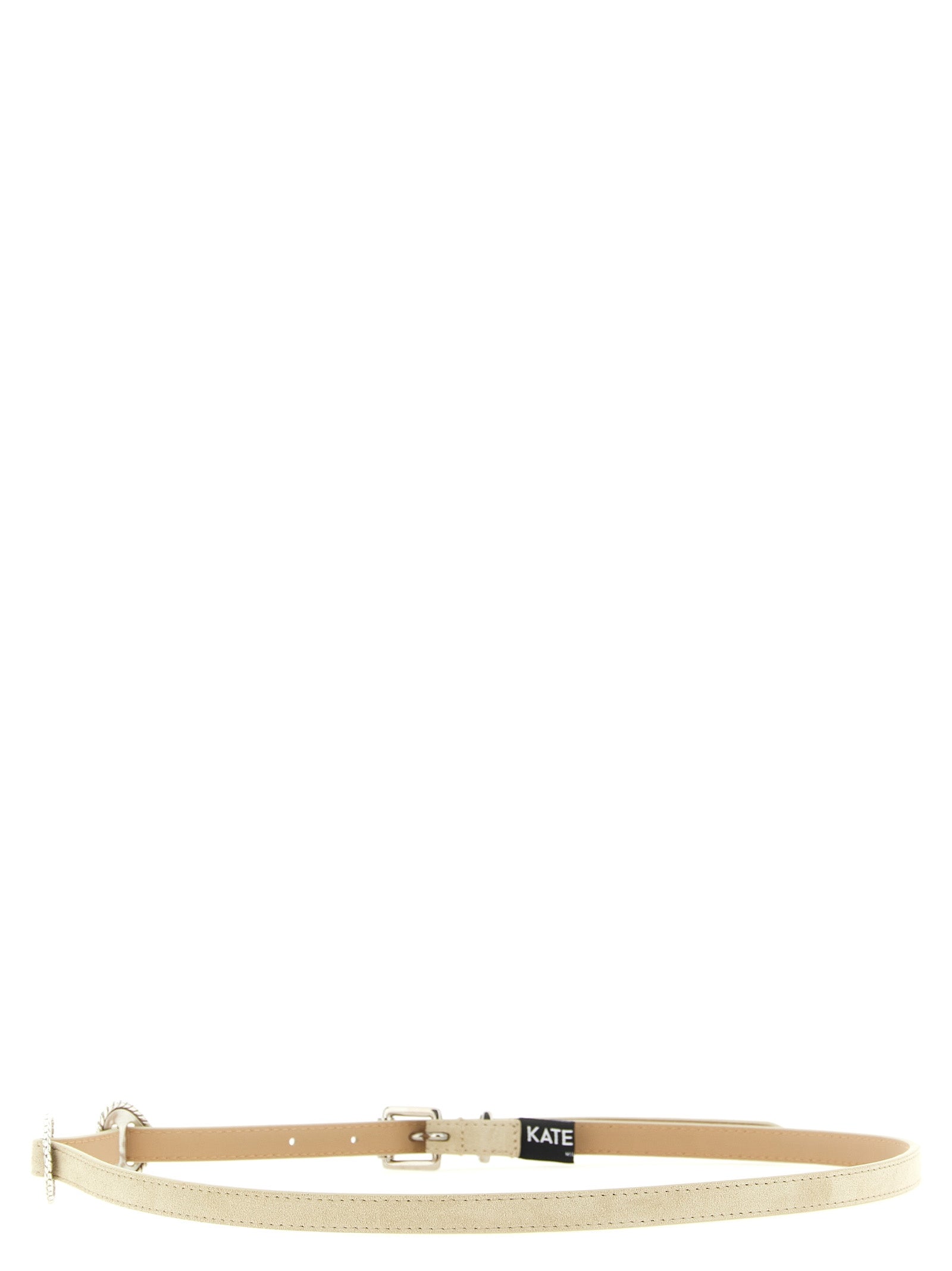 KATE CATE Beige Calfskin Thin Belt