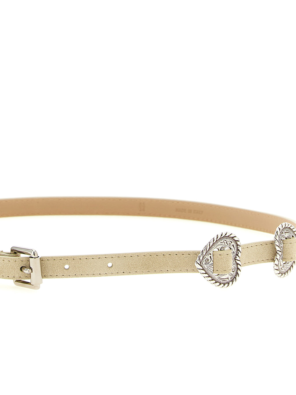 KATE CATE Beige Calfskin Thin Belt