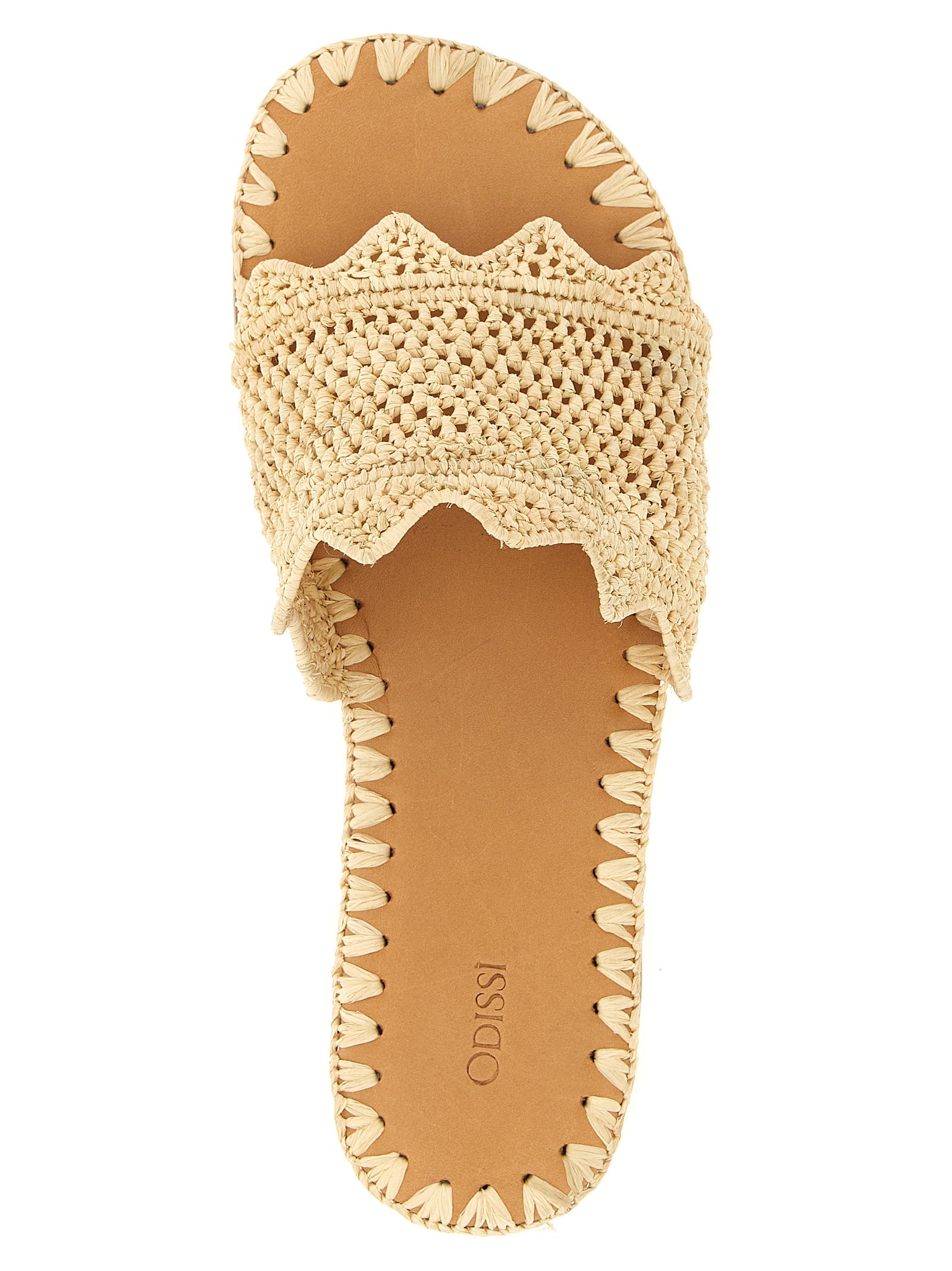 ODISSI Beige Viscose Slides