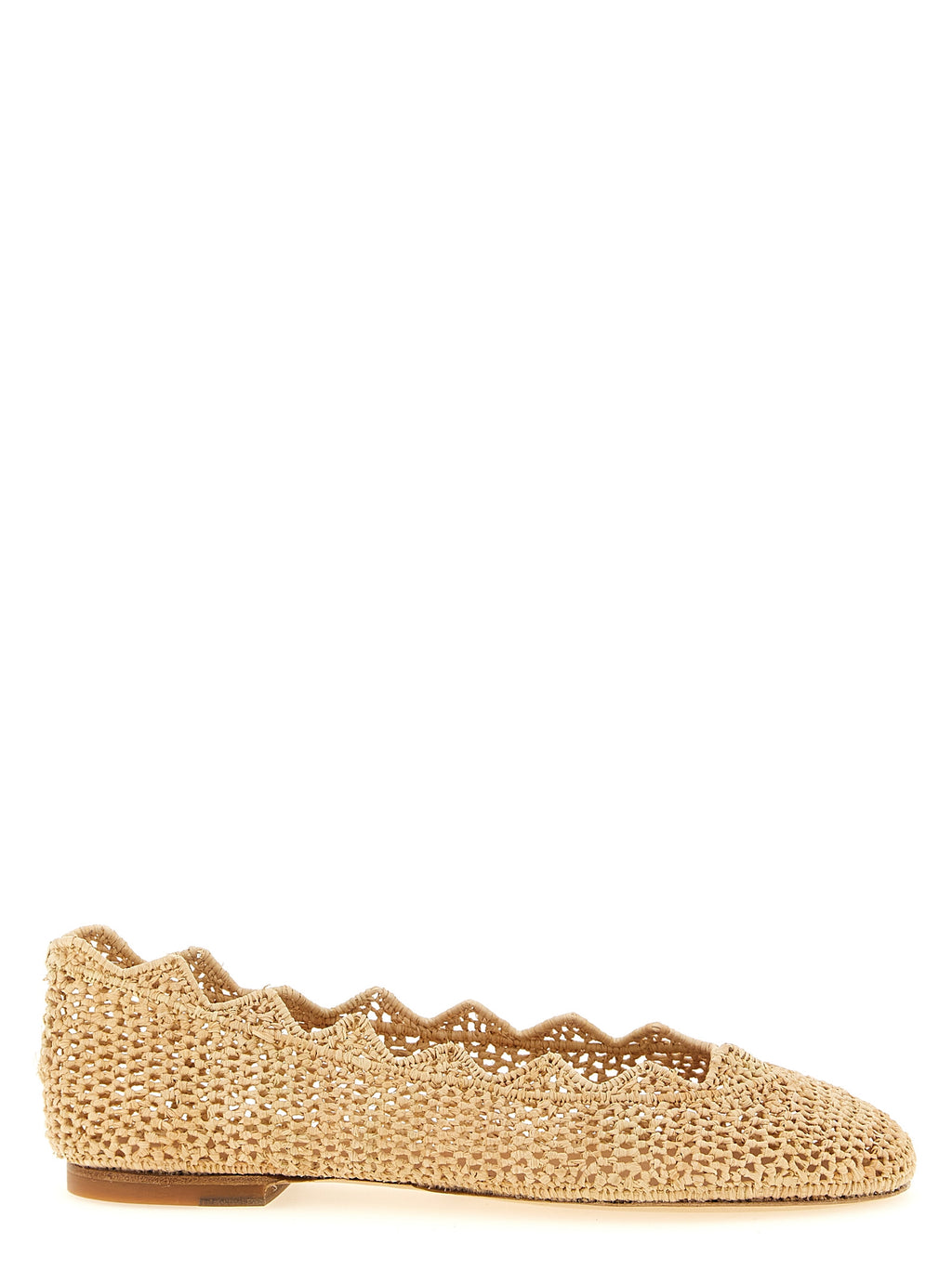 ODISSI Beige Viscose Ballet Flats