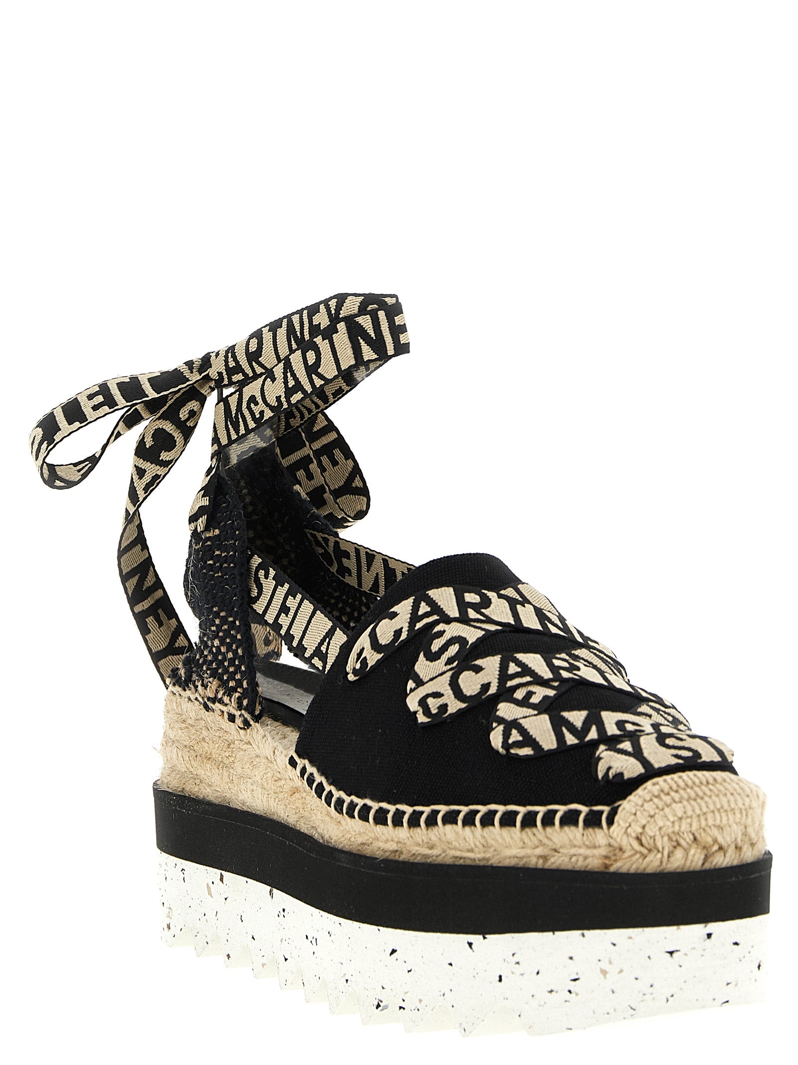 Stella McCartney Multicolor Cotton Wedge Sandals