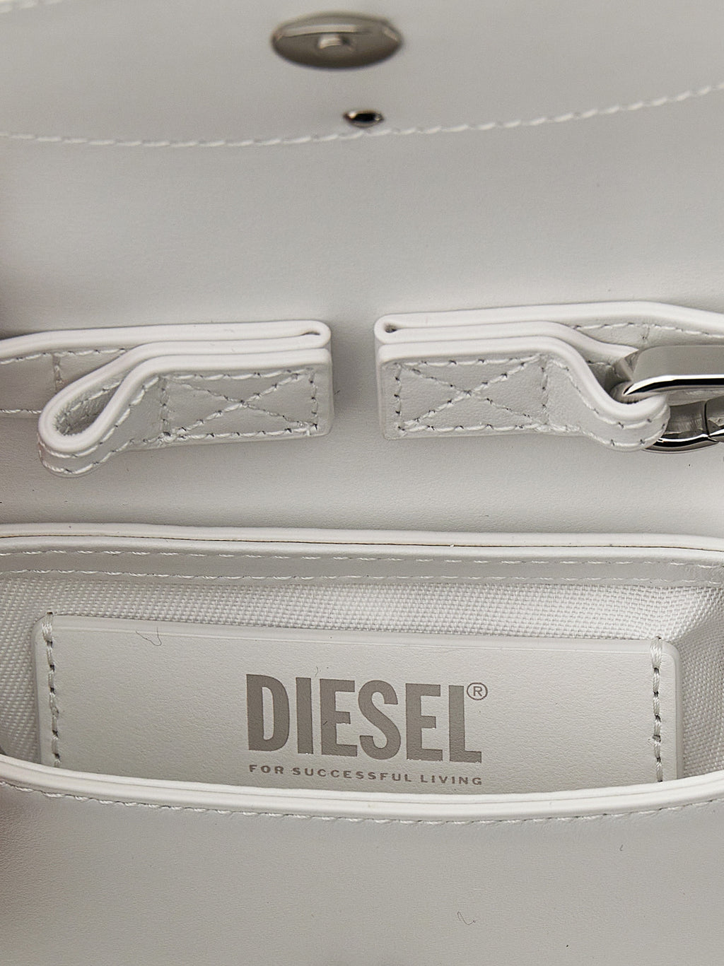 Diesel White Cowhide Handbag