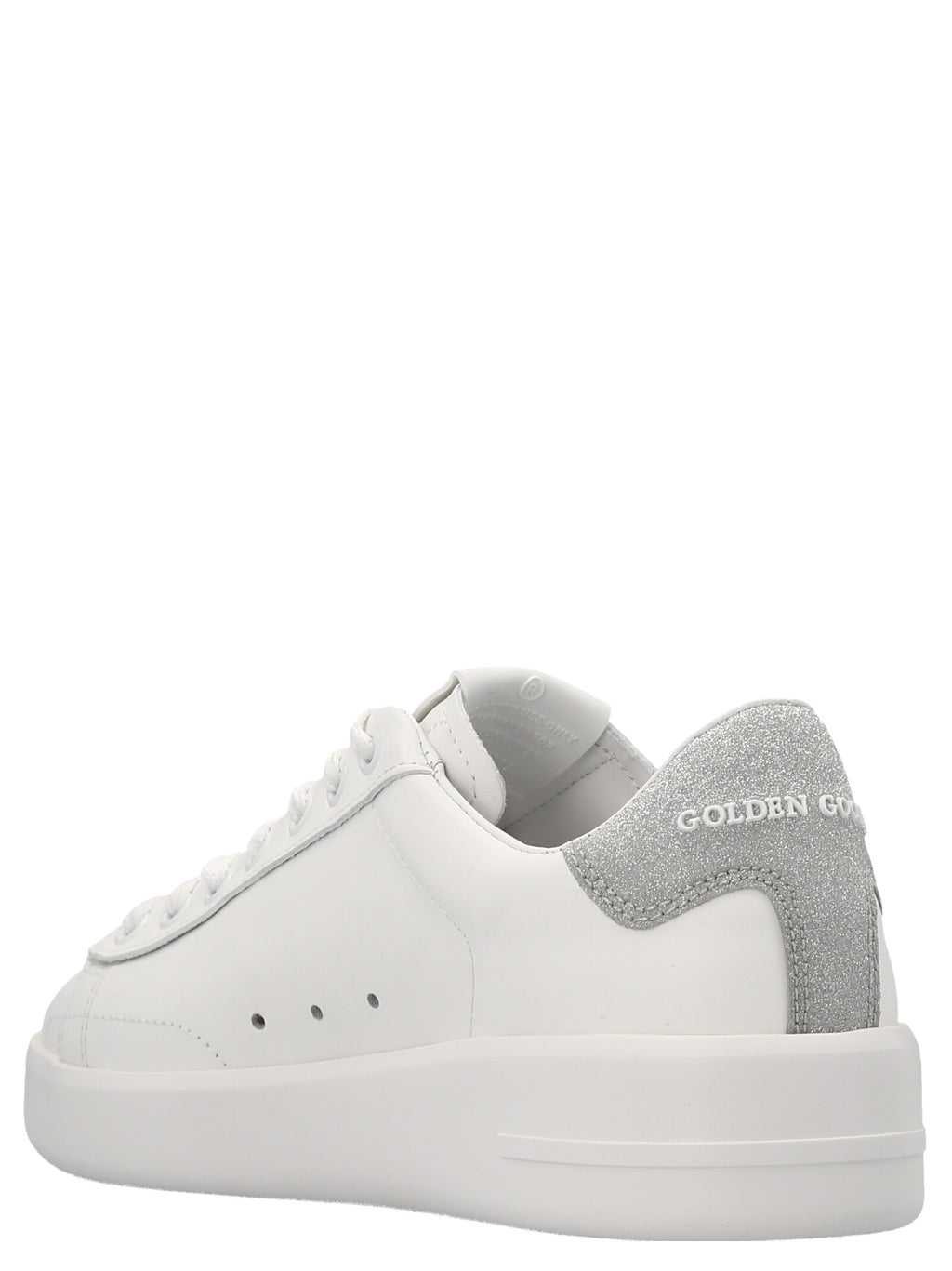 Golden Goose Silver Leather Low Top Sneakers