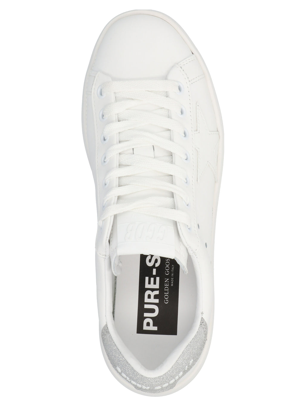 Golden Goose Silver Leather Low Top Sneakers