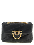 PINKO Black Lamb Leather Crossbody Bag