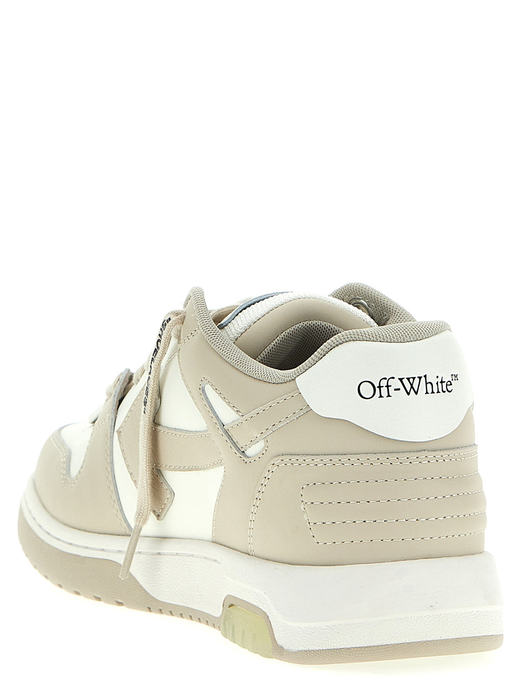 Off-White Beige Calfskin Low Top Sneakers