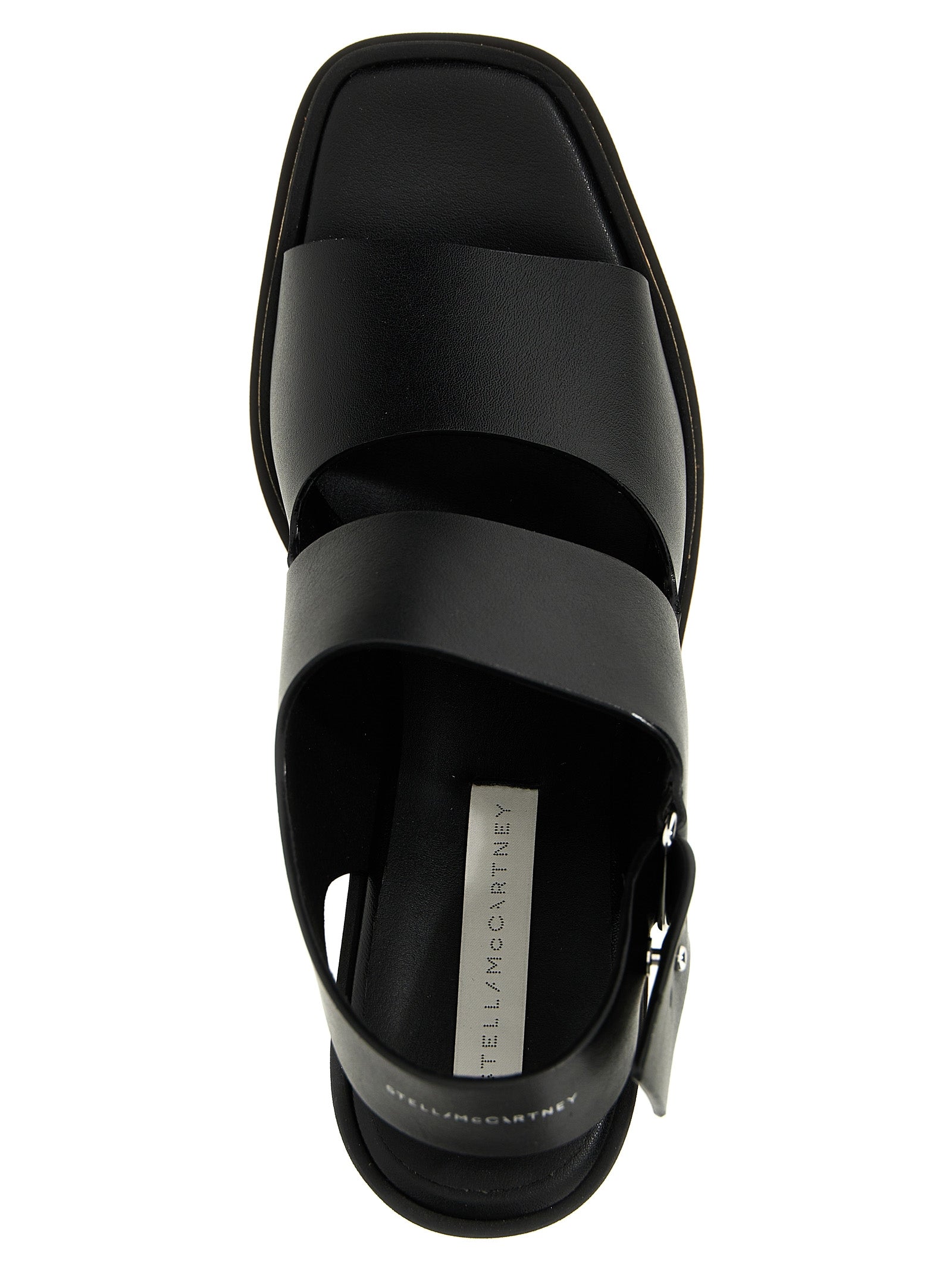 Stella McCartney Black Polyester Wedge Sandals