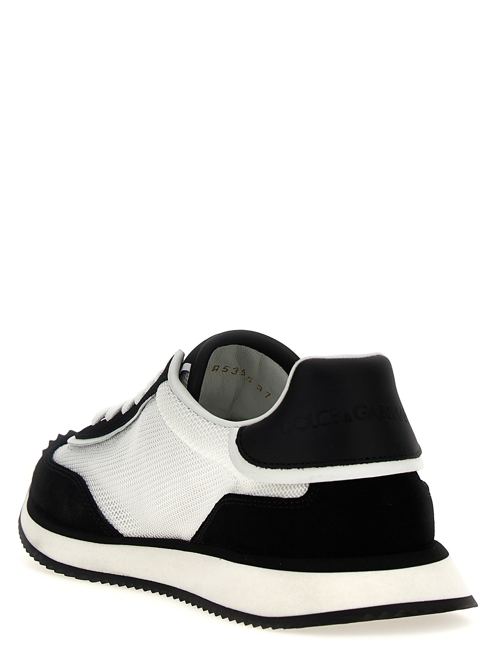 Dolce & Gabbana Bicolor Calfskin Athletic Sneakers
