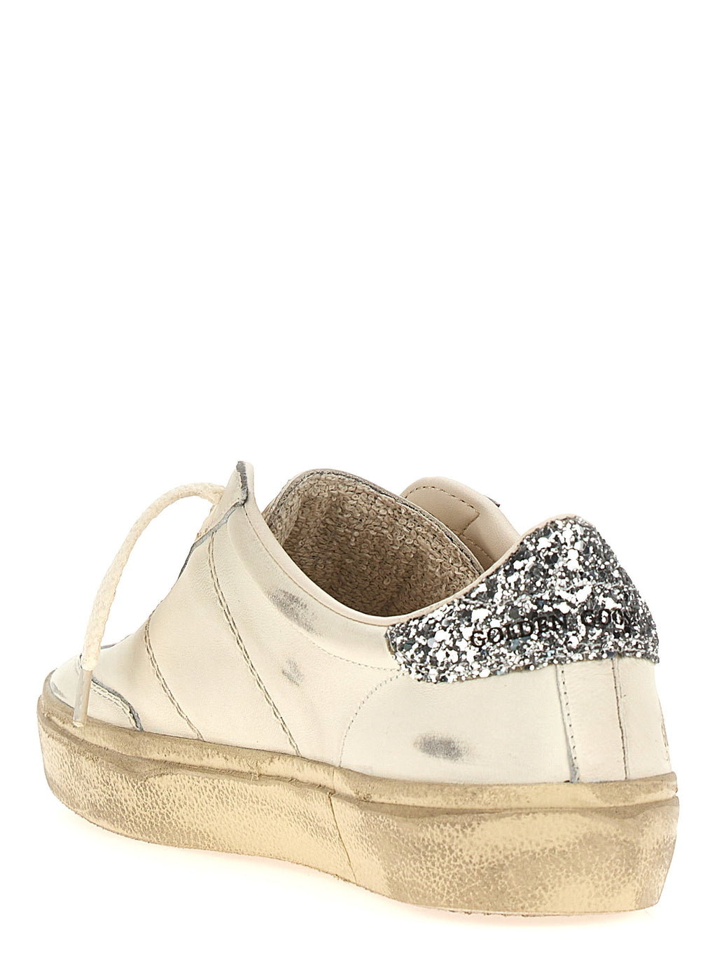 Golden Goose White Lamb Leather Low Top Sneakers