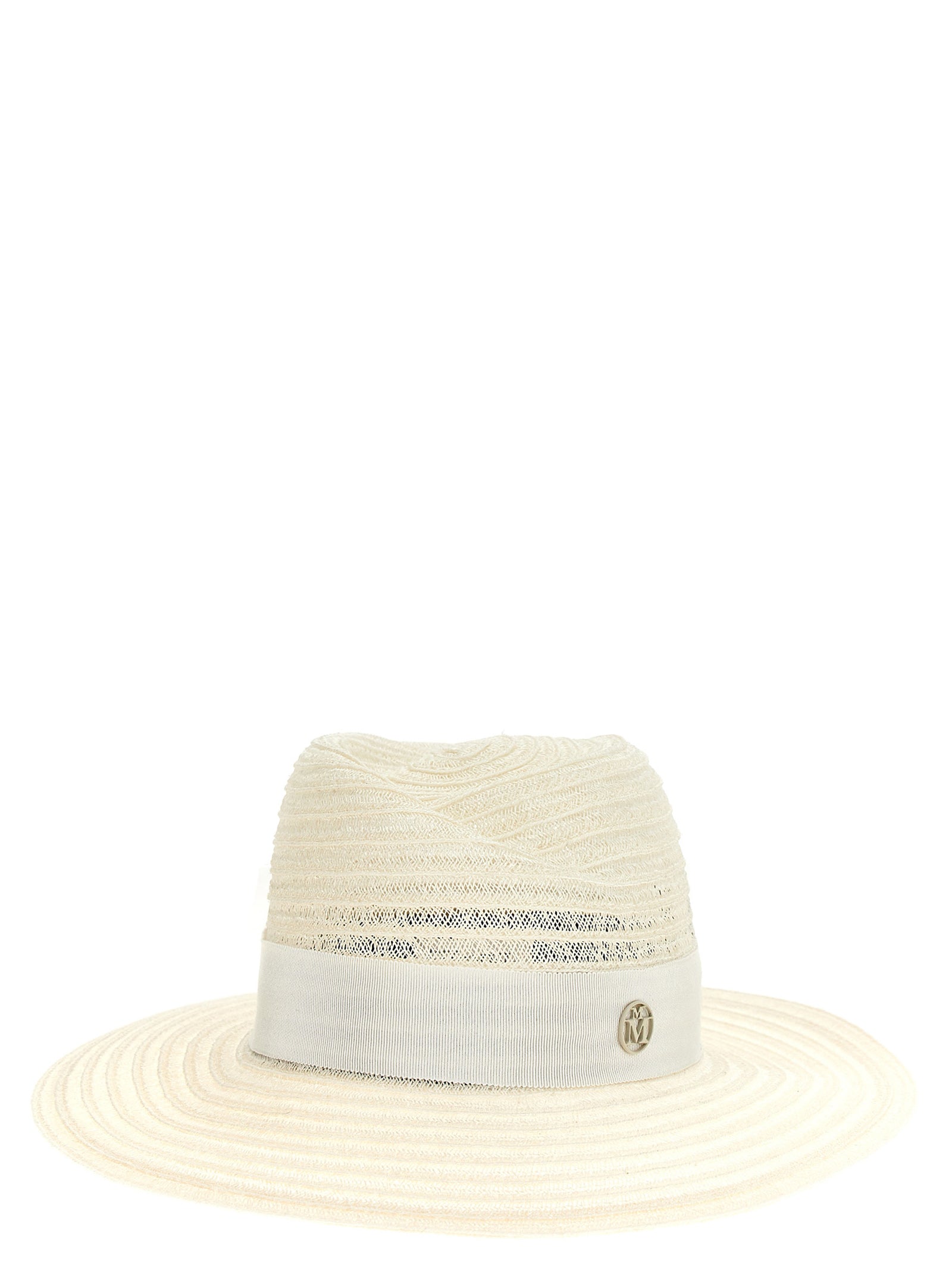 Maison Michel White Hemp Fedora