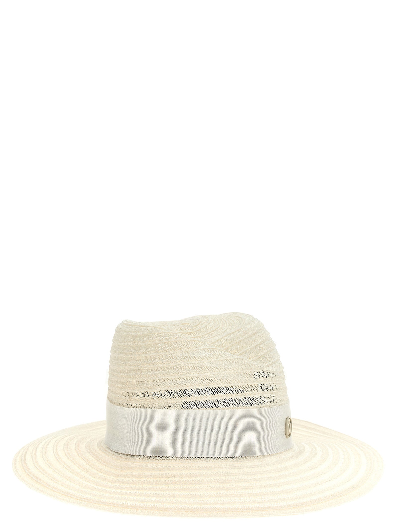 Maison Michel White Hemp Fedora