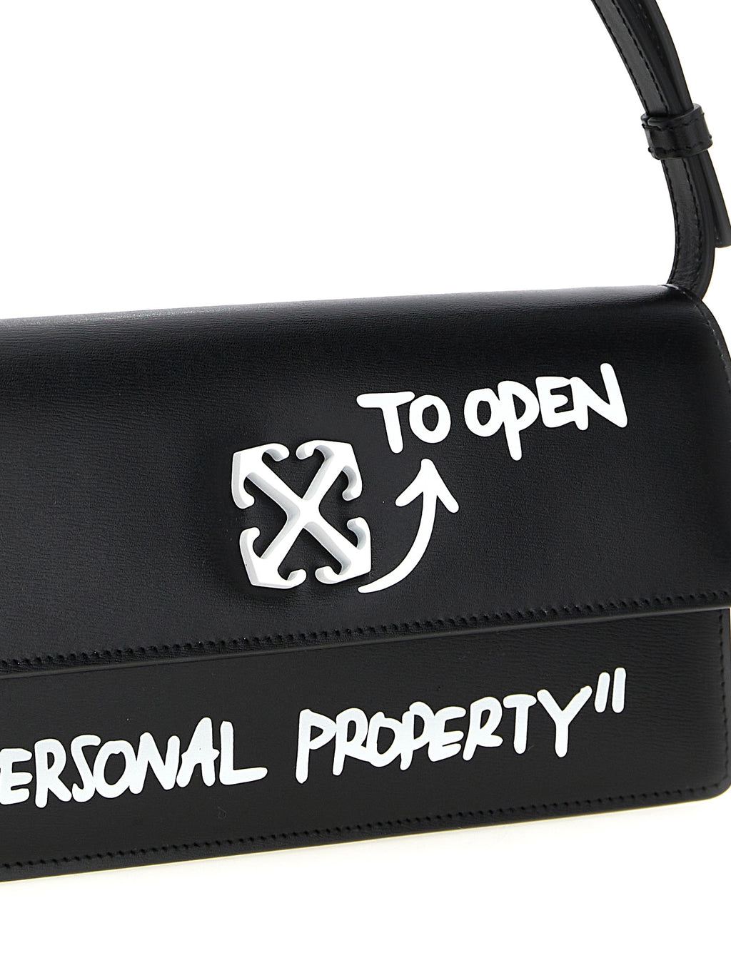 Off-White Bicolor Calfskin Shoulder Bag