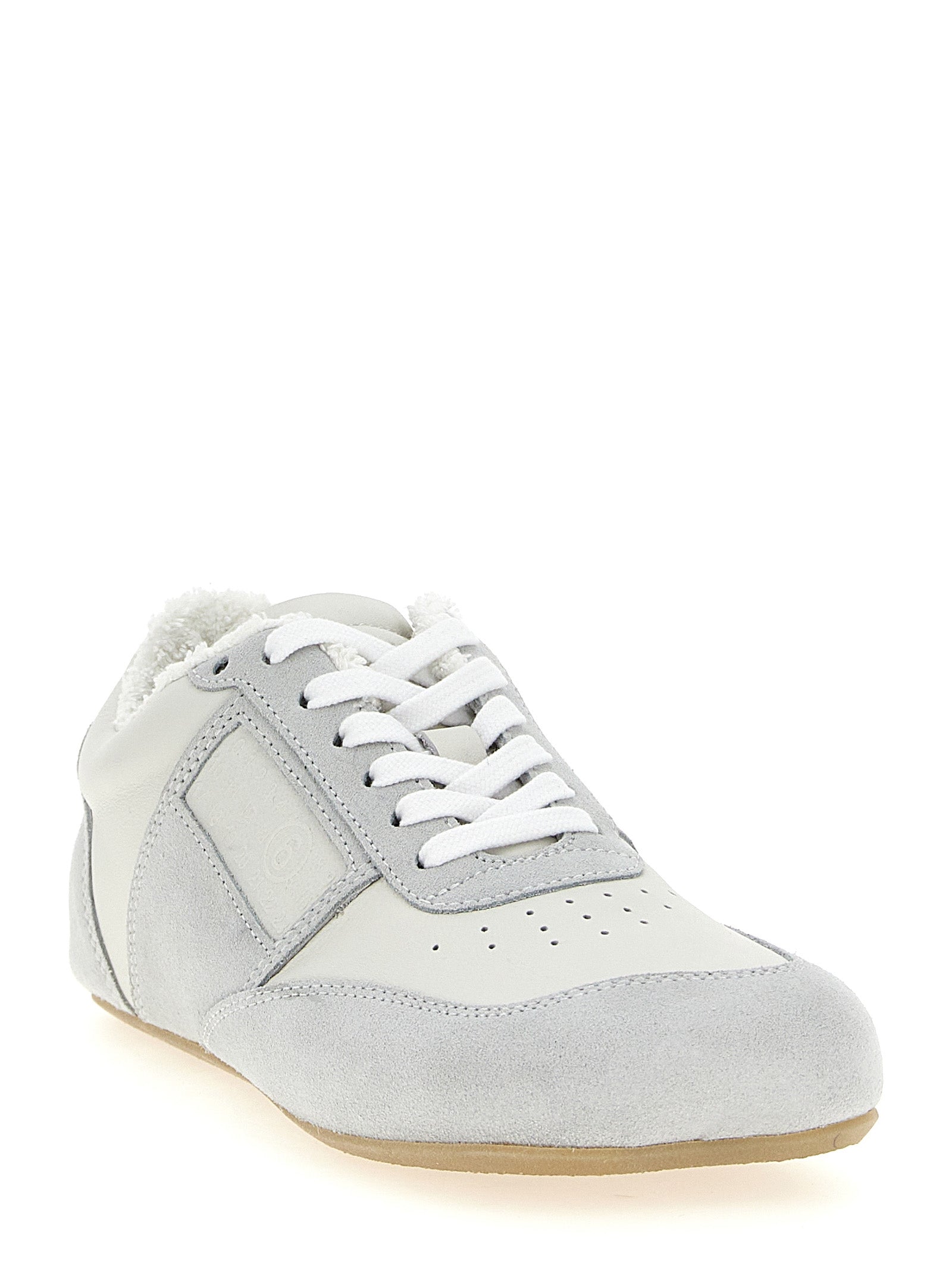 MM6 Maison Margiela Gray Calfskin Athletic Sneakers
