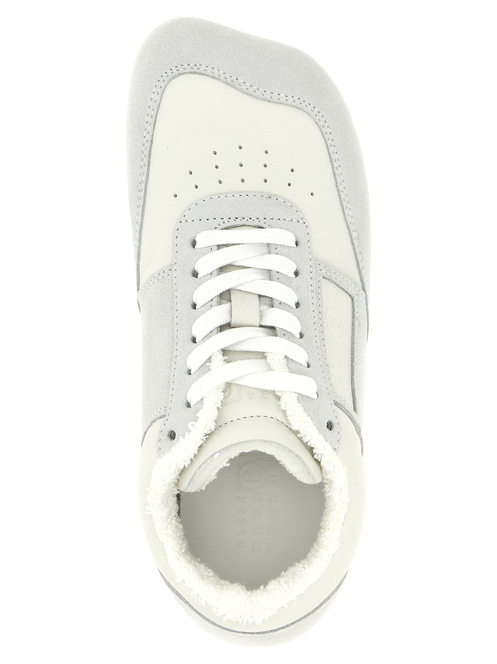 MM6 Maison Margiela Gray Calfskin Athletic Sneakers