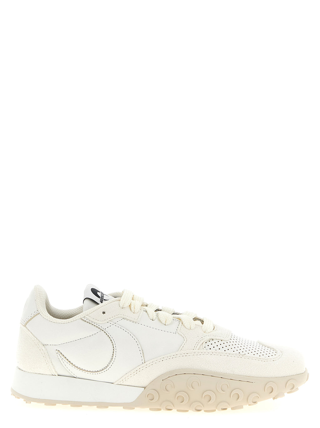 Marine Serre White Calfskin Athletic Sneakers