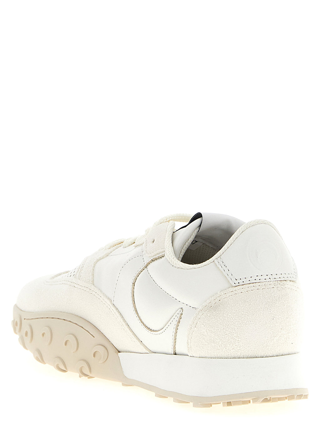 Marine Serre White Calfskin Athletic Sneakers