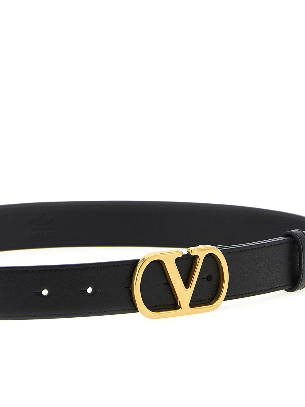 Valentino Garavani Black Calfskin Regular Belt