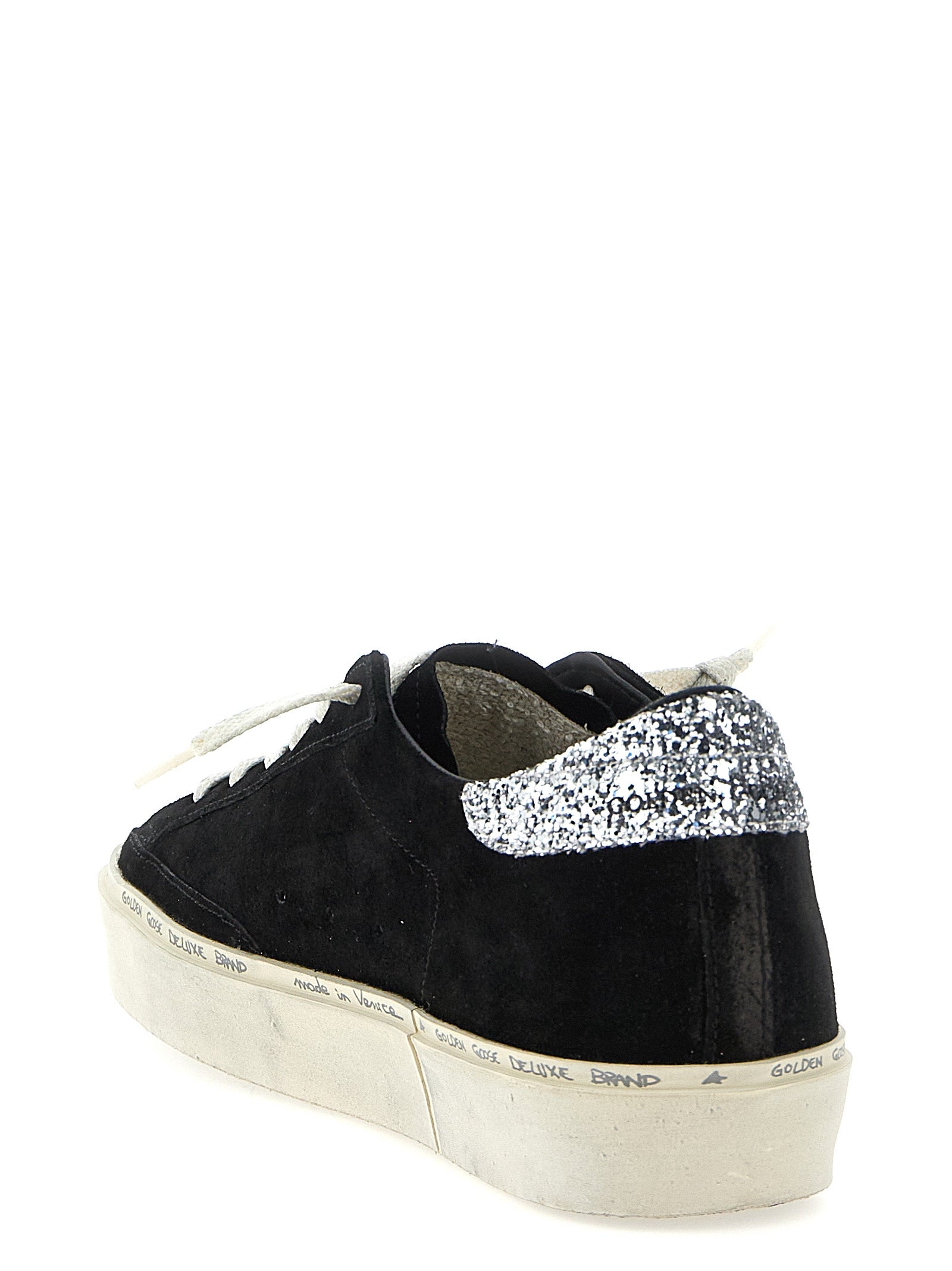 Golden Goose Black Leather Low Top Sneakers