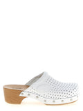 Balenciaga White Calfskin Clogs
