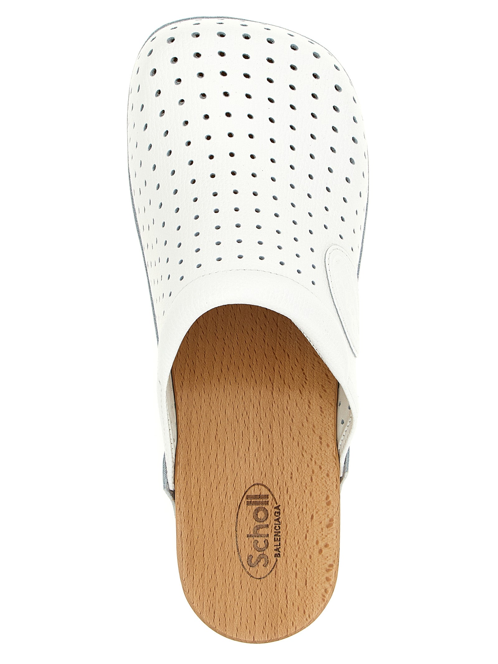 Balenciaga White Calfskin Clogs