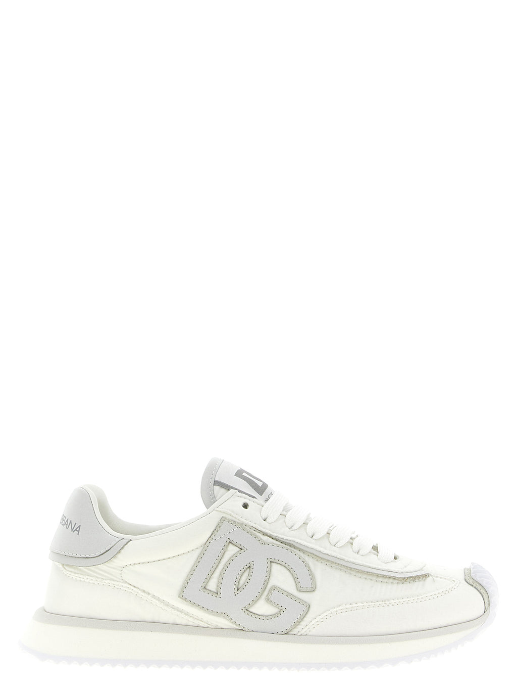 Dolce & Gabbana White Polyester Athletic Sneakers