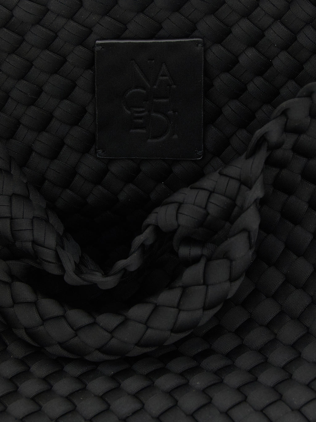 NAGHEDI Black Neoprene Tote Bag