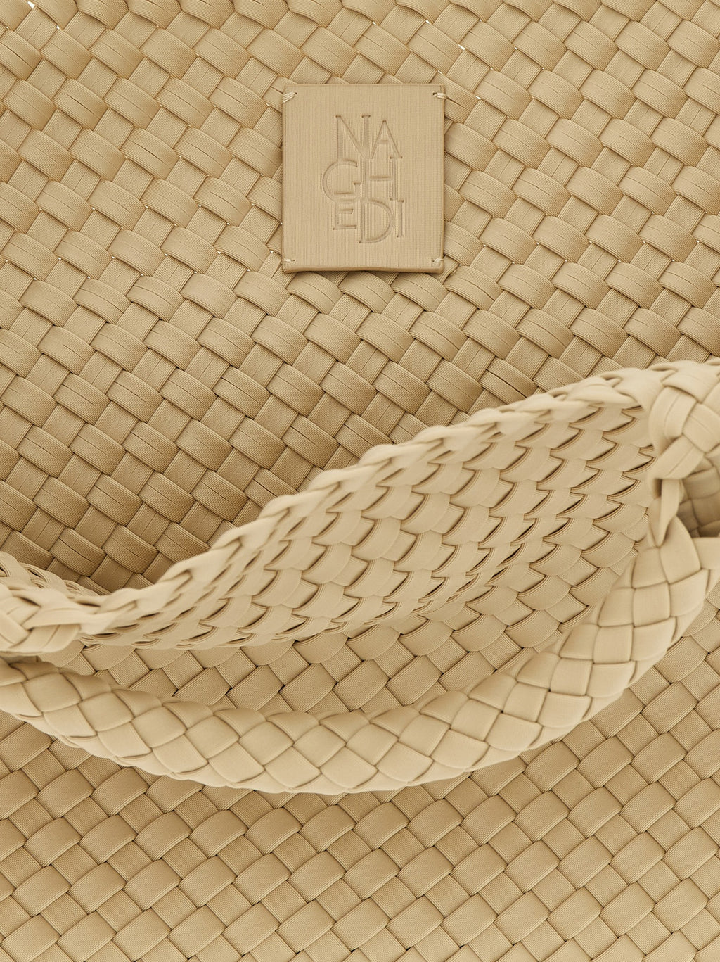 NAGHEDI Beige Neoprene Tote Bag