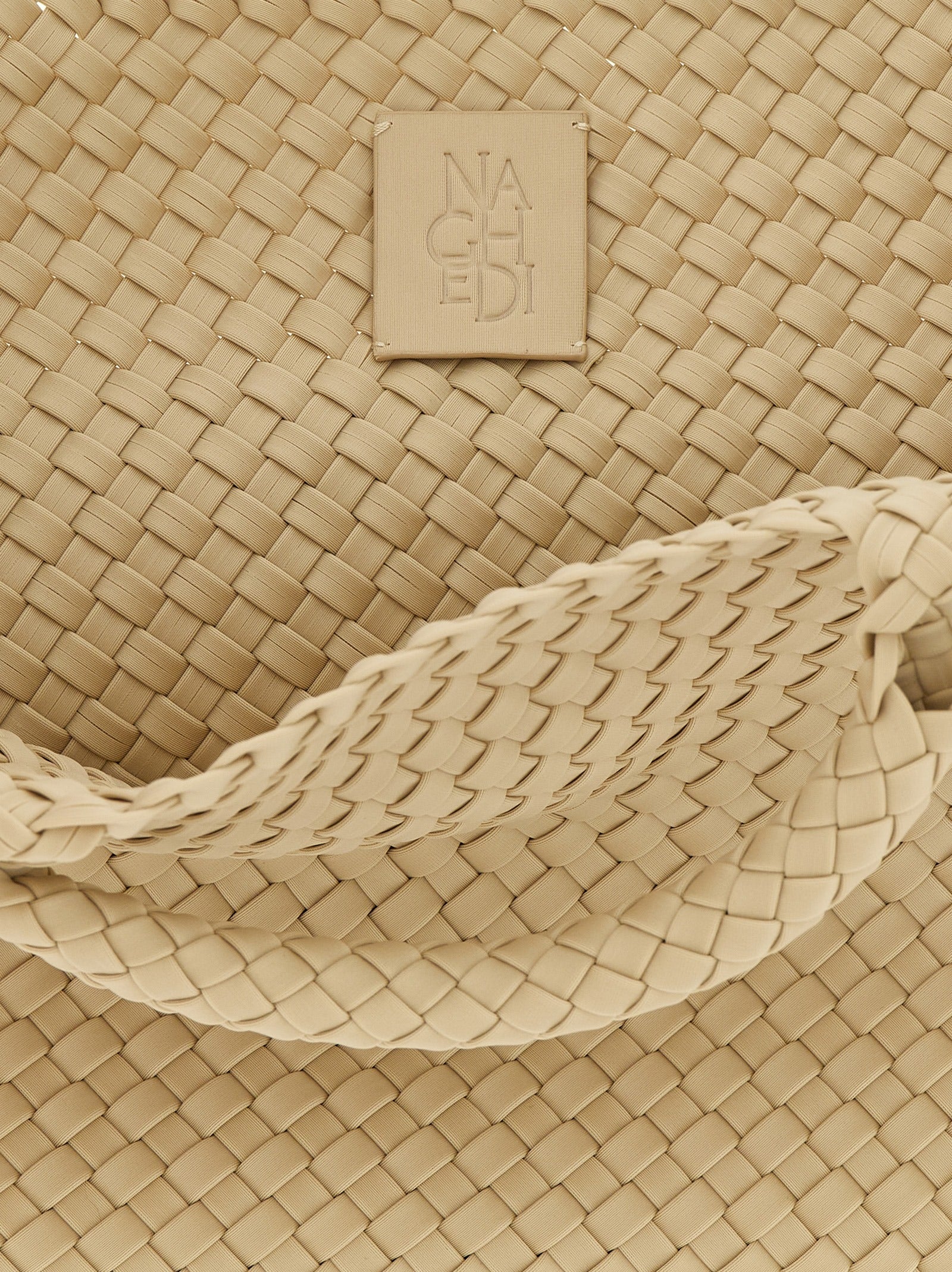 NAGHEDI Beige Neoprene Tote Bag