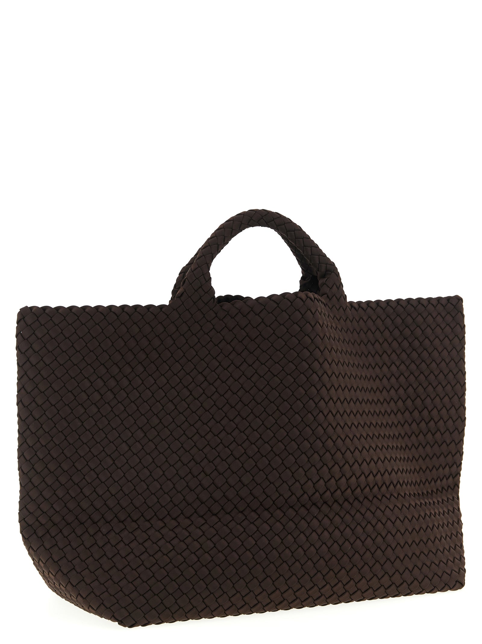 NAGHEDI Brown Neoprene Tote Bag