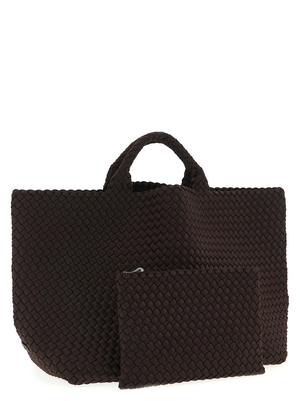 NAGHEDI Brown Neoprene Tote Bag