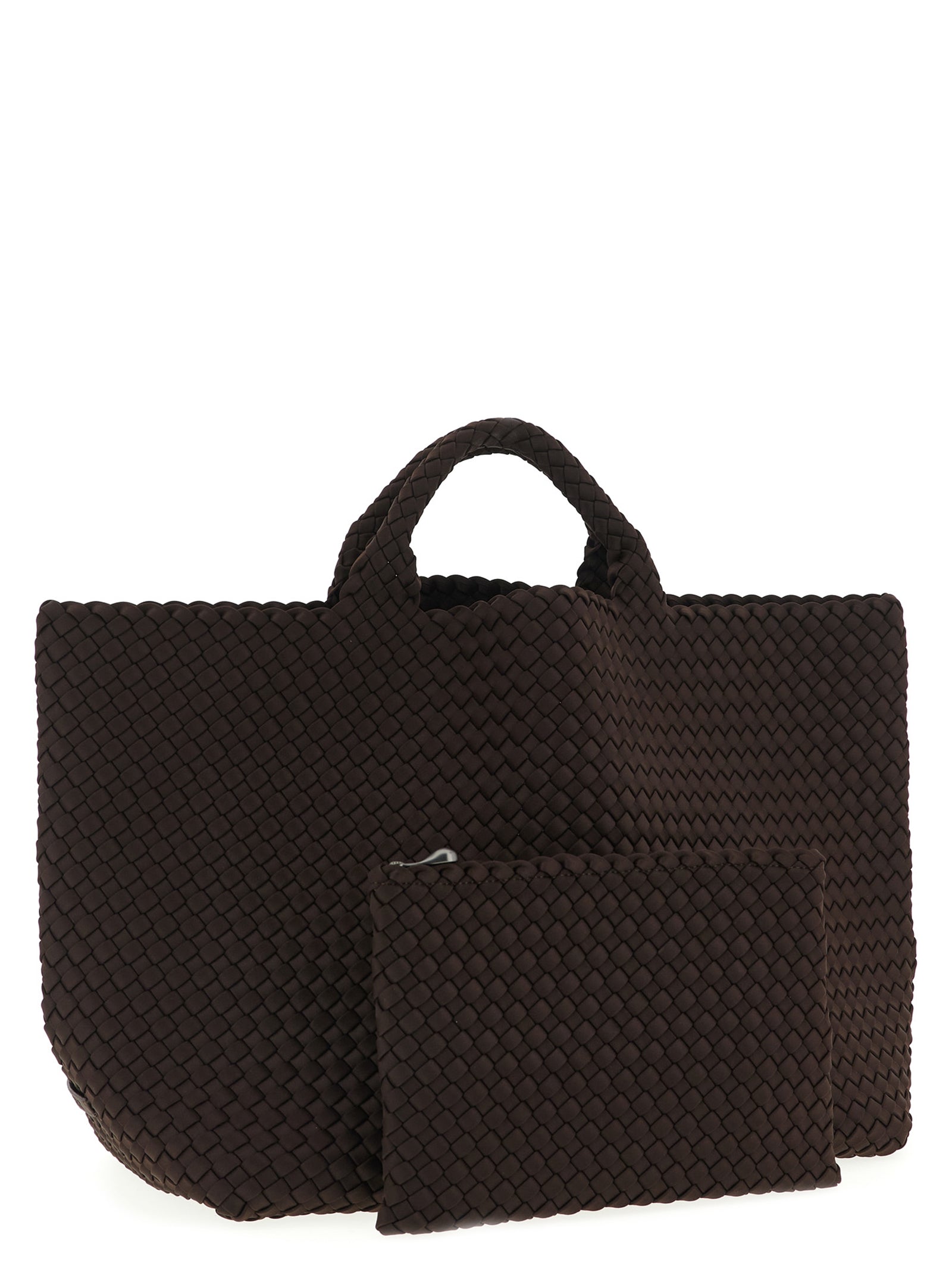 NAGHEDI Brown Neoprene Tote Bag