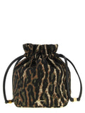 Ganni Brown Polyester Clutch Bag