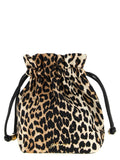 Ganni Brown Recycled Polyamide Clutch Bag