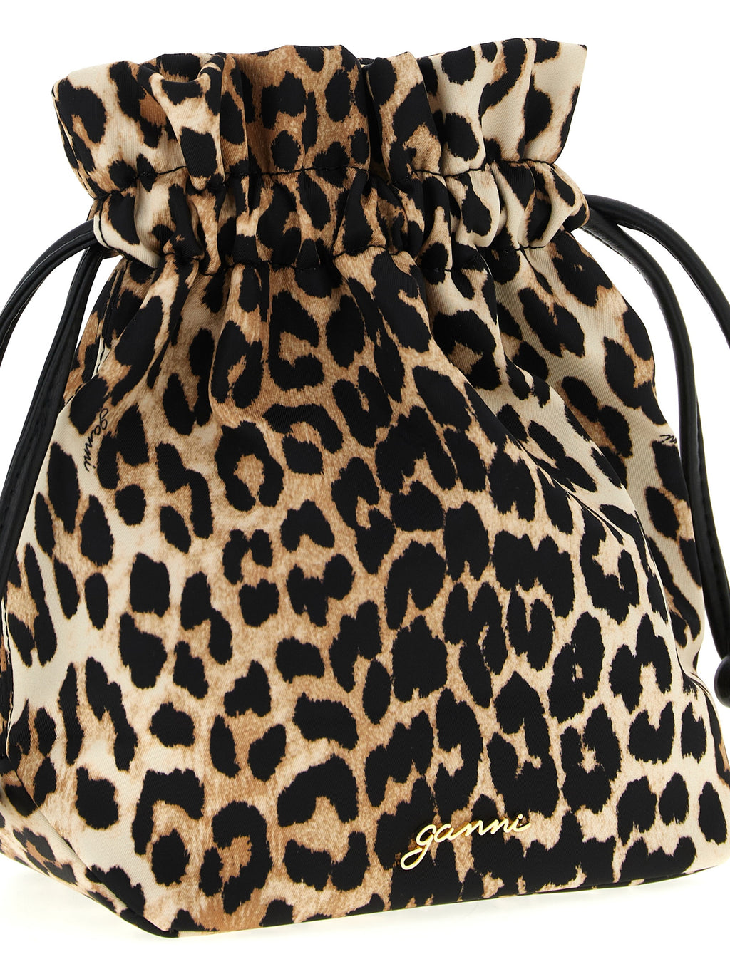 Ganni Brown Recycled Polyamide Clutch Bag