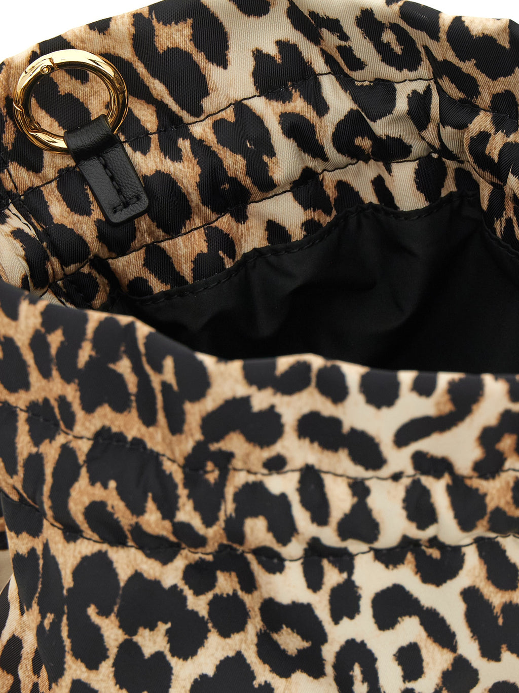 Ganni Brown Recycled Polyamide Clutch Bag