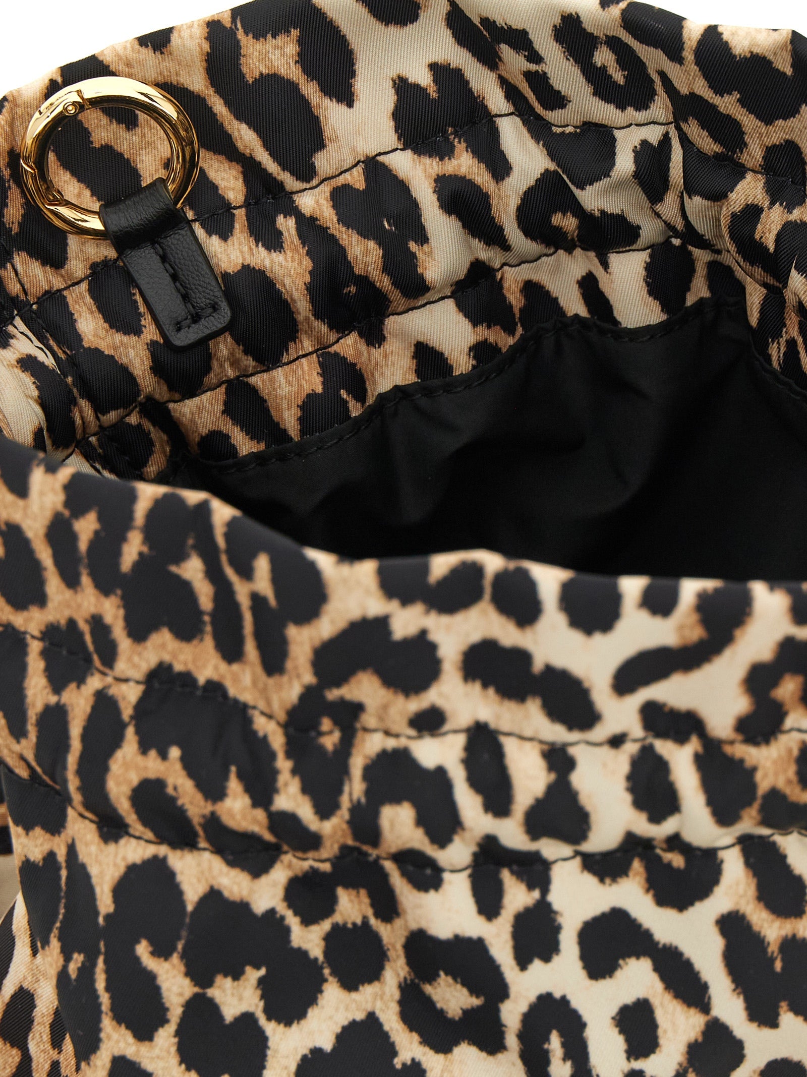 Ganni Brown Recycled Polyamide Clutch Bag