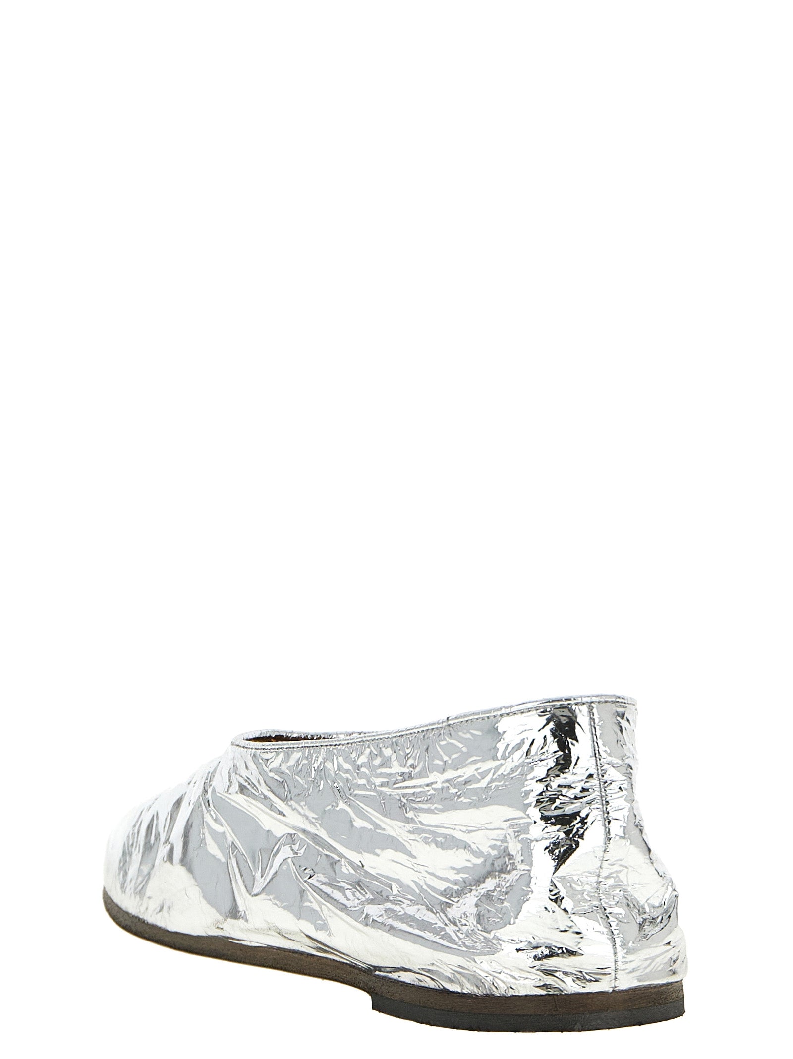 Marsell Silver Calfskin Ballet Flats