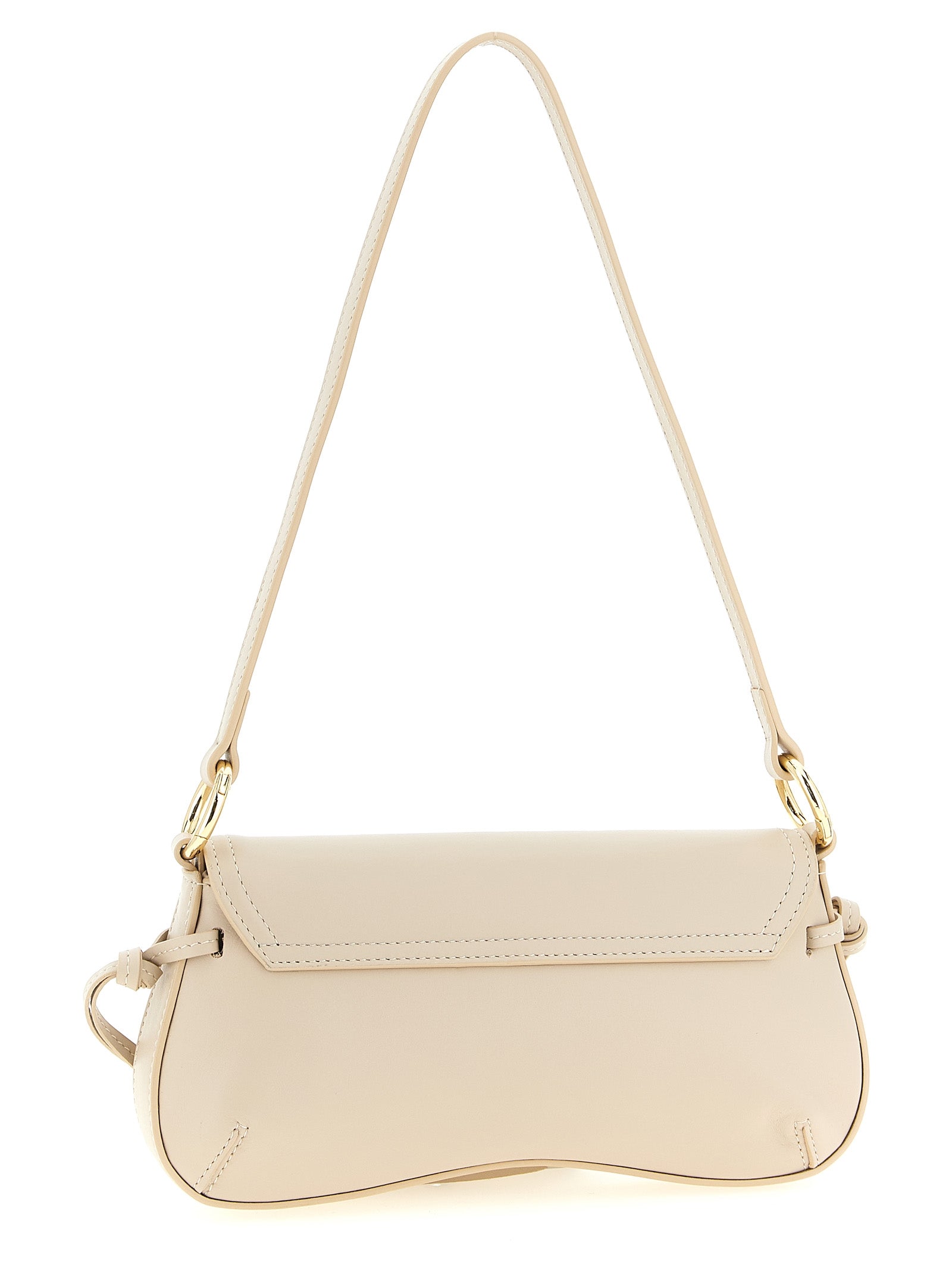 Twinset White Leather Shoulder Bag