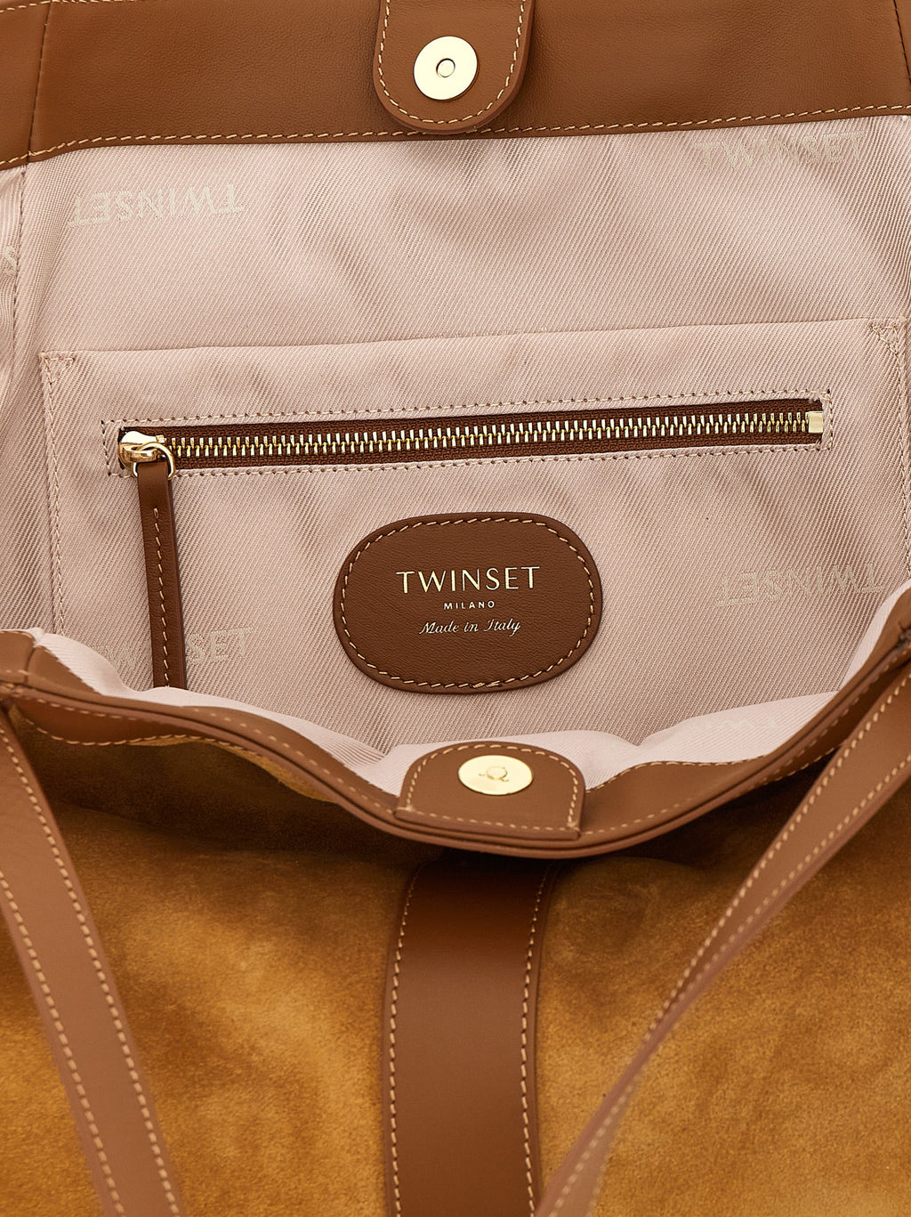 Twinset Brown Polyethylene Tote Bag