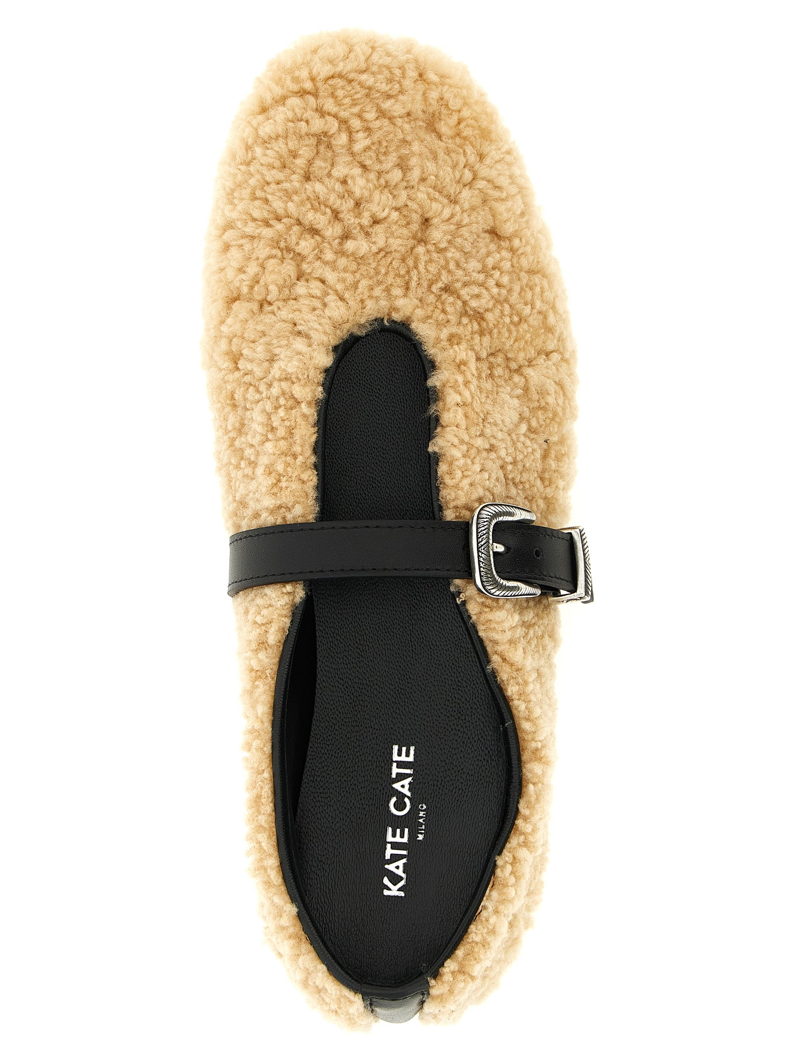 KATE CATE Beige Calfskin Ballet Flats