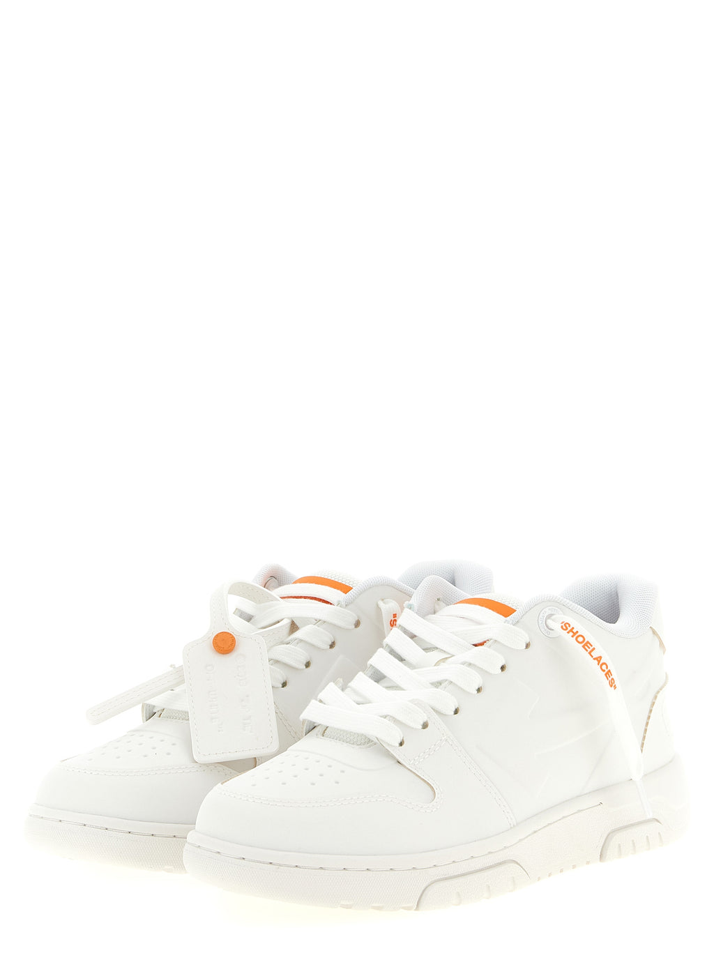 Off-White Orange Plastic Athletic Sneakers